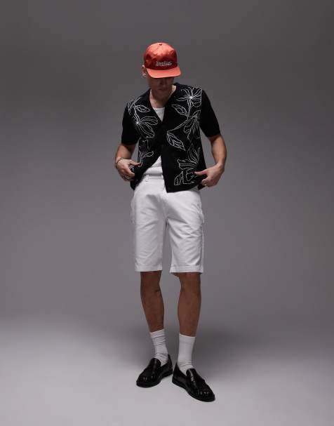 Dickies loose fit 11 inch carpenter style painter shorts in white