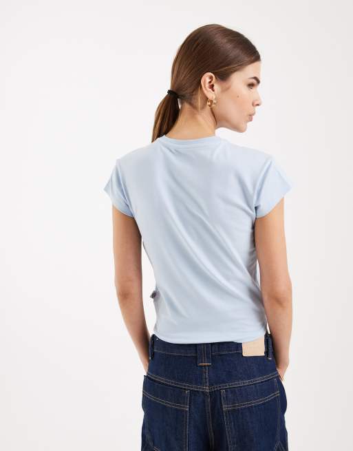 Dickies – Blå, liten t-shirt med holkärmar, 4 av 4