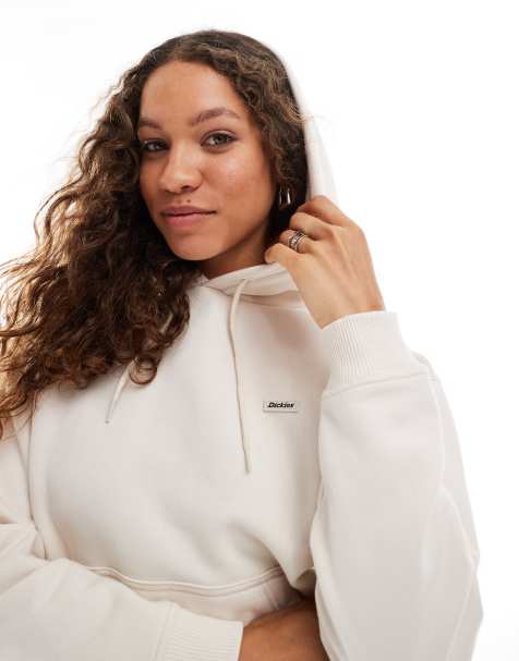 Dickies – Bluza z kapturem i logo w kolorze złamanej bieli - view 1