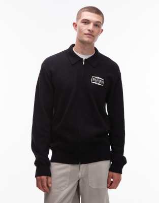 Dickies Dickies bolivar full zip knitted jumper in black