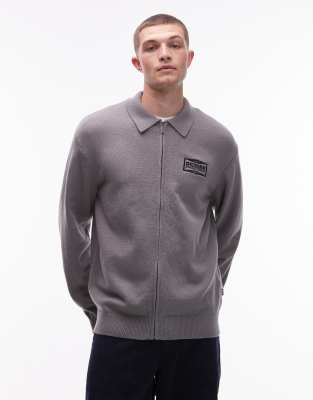 Dickies Dickies bolivar full zip knitted jumper in dark grey