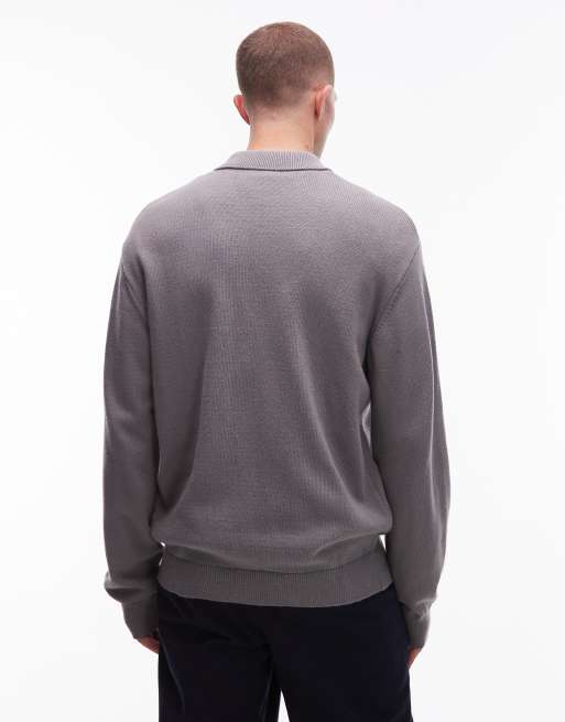 Dickies bolivar full zip knitted jumper in dark grey, 3 of 5