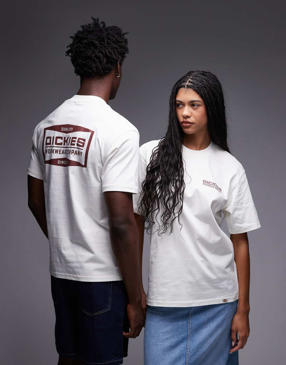 Dickies bolivar large backprint logo t-shirt in off white