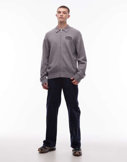Dickies - Bolivar - Maglione grigio scuro con zip, 2 di 5