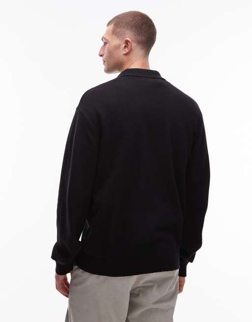 Dickies – Bolivar – Strickpullover in Schwarz mit durchgehendem Reißverschluss, 3 von 5