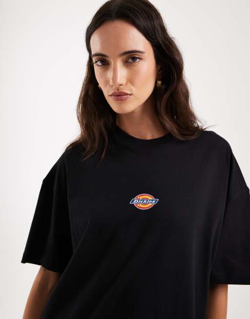 Dickies boyfriend central logo t-shirt in black, 3 of 4