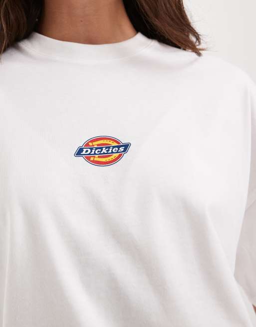 Dickies boyfriend central logo t-shirt in white, 3 of 4