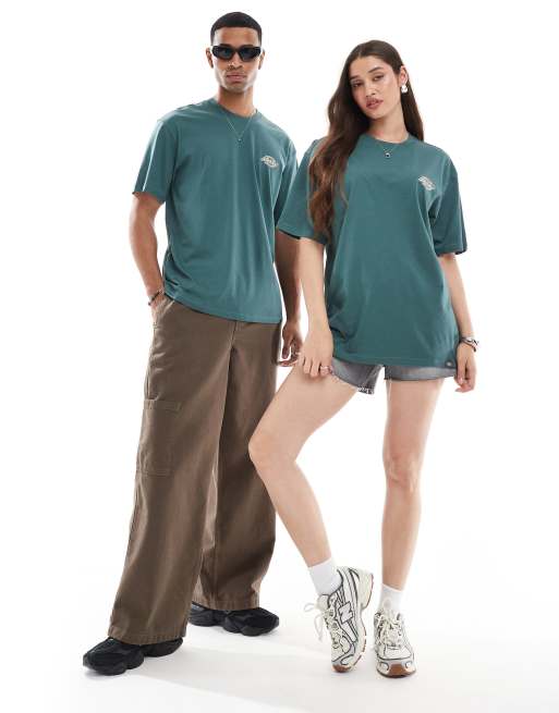 Dickies brick mason back print logo t-shirt in dark green- exclusive to ASOS, 2 of 4