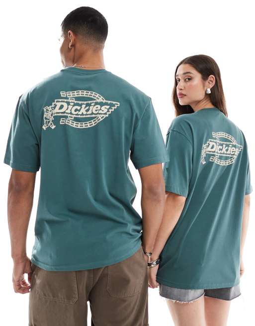 Dickies brick mason back print logo t-shirt in dark green- exclusive to ASOS, 4 of 4