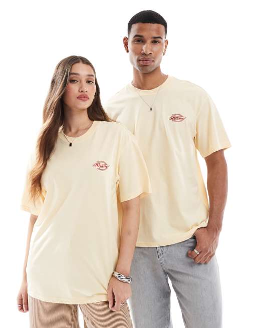 Dickies brick mason back print logo t-shirt in pastel yellow- exclusive to ASOS, 4 of 4
