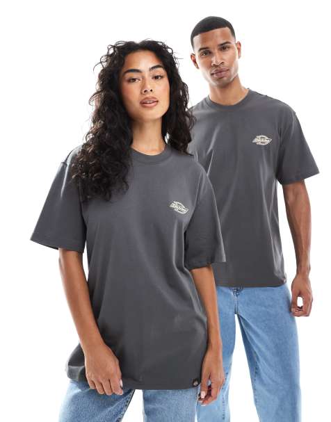 Dickies - Brick Mason - T-shirt grigio ardesia con logo stampato sul retro - In esclusiva per ASOS - view 1