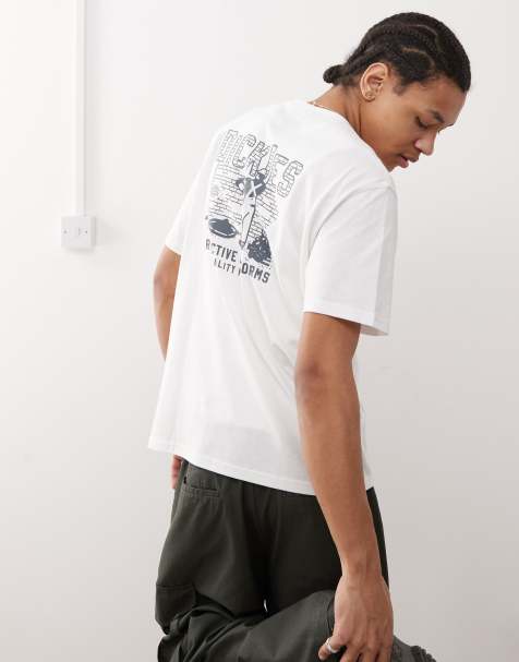 Dickies bricklane graphic back print t-shirt in white - view 1