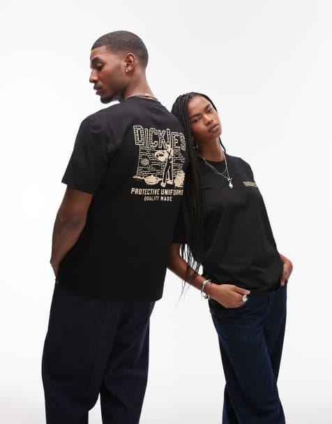 Dickies - Bricklane - T-shirt met grafische print op de achterkant in zwart - view 1