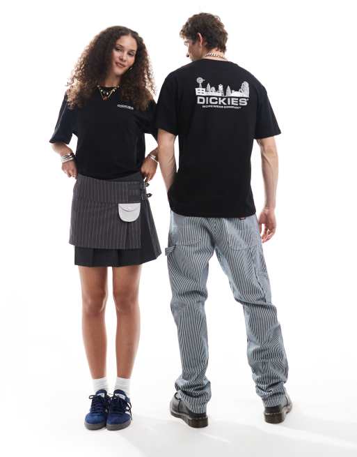 Dickies - Bridger Town - Sort T-shirt med print på ryggen