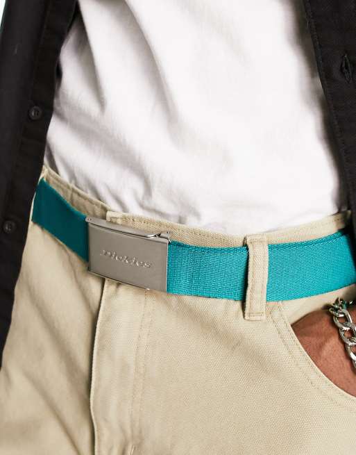 Dickies brookston belt in teal | ASOS