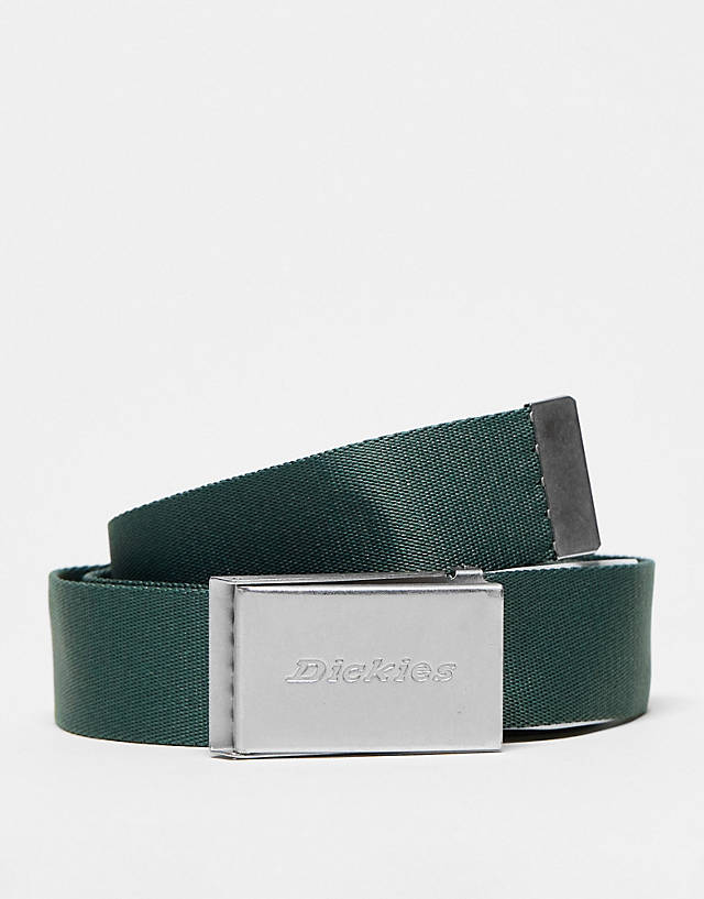 Dickies - brookston clip belt in dark green