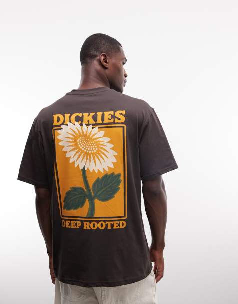 Dickies – Brun t-shirt med solrostryck baktill, exklusivt hos ASOS - view 1