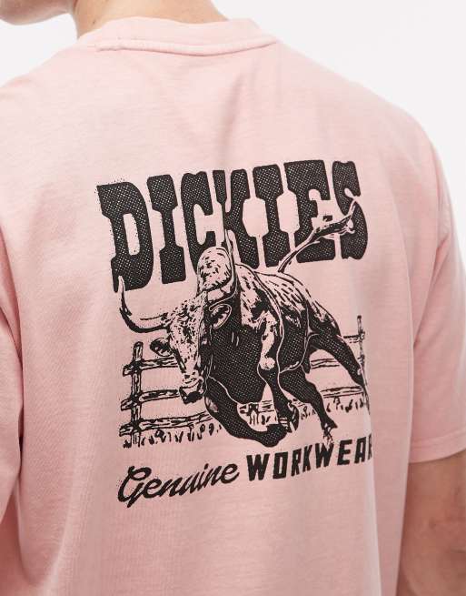 Dickies – Buchtell – Różowy T-shirt z nadrukiem na plecach, 5 z 5