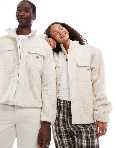 Dickies built up Mount Hope fleece in off white - view 1