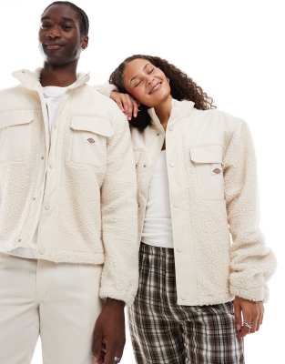 ASOS DESIGN premium heavyweight oversized zip through shacket in beige - BEIGE