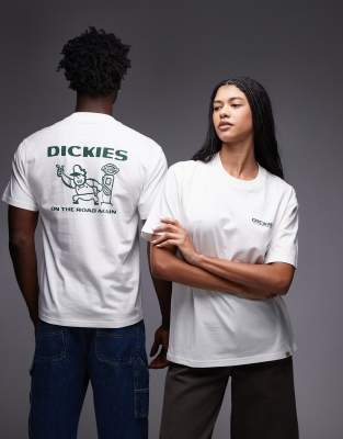 Dickies - Burns - T-Shirt in Dunkelgrün mit Grafikprint am Rücken
