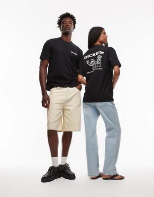 Dickies - Burns - T-Shirt in Schwarz mit Grafikprint am Rücken