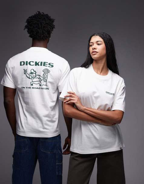 Dickies - Burns - T-shirt met grafische print op de achterkant in donkergroen - view 1