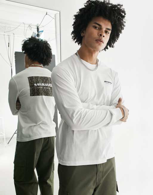 Dickies – Camden – Vit t-shirt med boxigt tryck