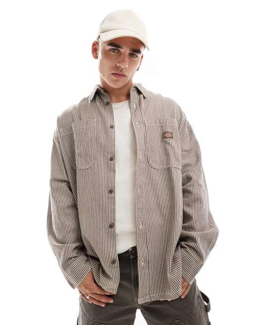 Dickies - Camicia marrone a righe hickory