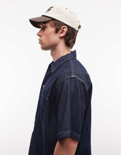 Dickies - Camisa vaquera azul enjuagado de manga corta, 5 de 5