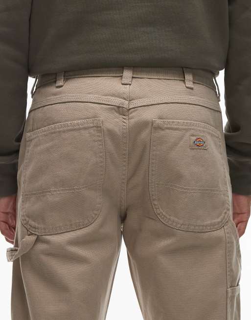 Dickies canvas carpenter pants in light tan, 5 of 5