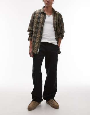 Dickies Dickies canvas carpenter trousers in black