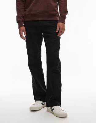 Dickies Dickies canvas carpenter trousers in black