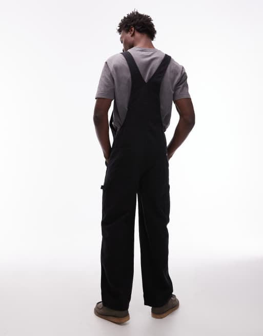 Dickies canvas dungarees in black, 2 of 5