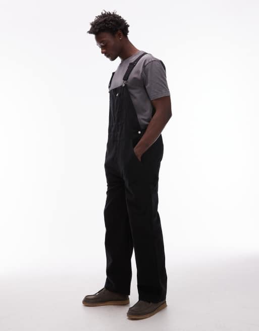 Dickies canvas dungarees in black, 3 of 5