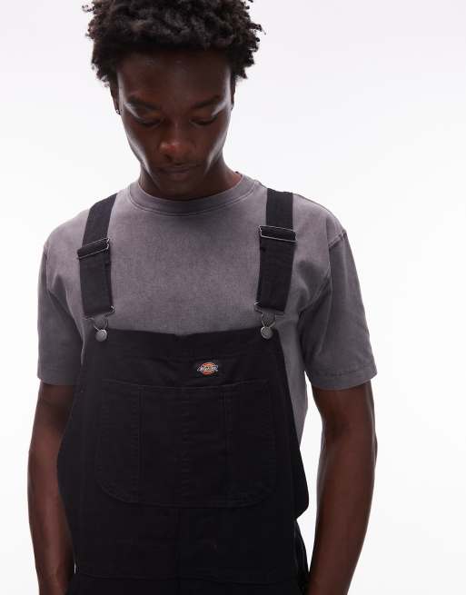 Dickies canvas dungarees in black, 4 of 5