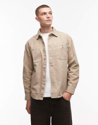 Dickies canvas shirt in light tan | ASOS