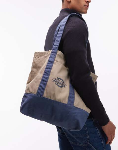 Dickies - Canvas tote tas met logo in kaki - view 1