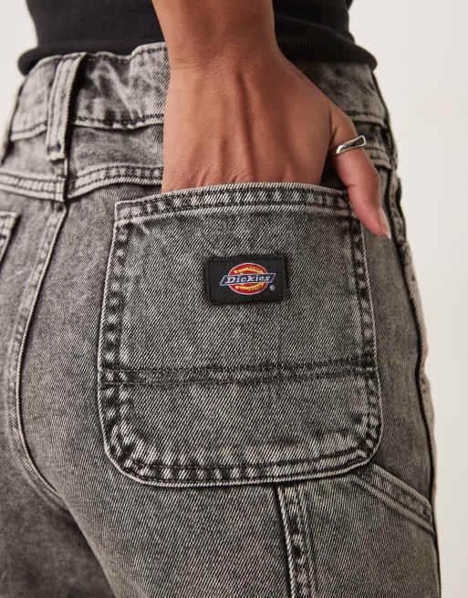 Dickies carpenter regular fit denim shorts in washed light grey, 2 of 5