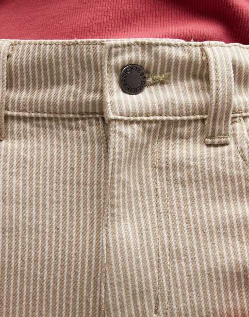 Dickies – Carpenter-Shorts in Wollweiß mit Hickory-Streifen, 7 Zoll Schrittlänge, 5 von 5