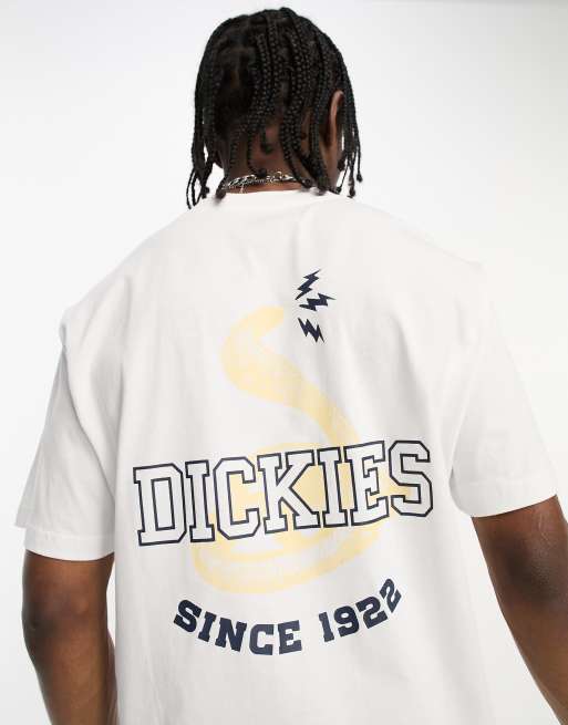 Dickies – Cascade Locks – Biały T-shirt z nadrukiem węża na plecach – tylko w ASOS
