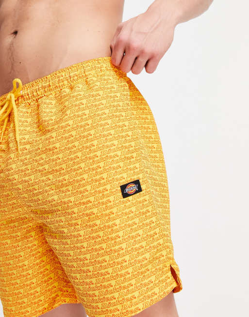 Yellow store dickies shorts