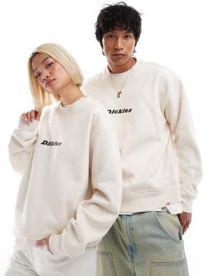 Dickies central logo sweatshirt in white