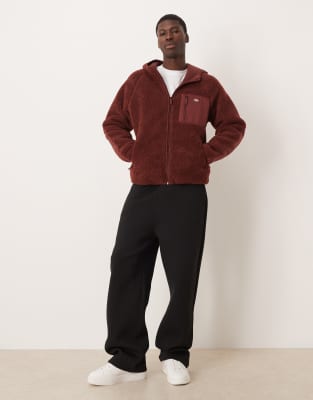 Veste Dickies Homme M - Polaire à Capuche - Bleu - Occasion Très Bon État - Fabriqué En Lituanie
