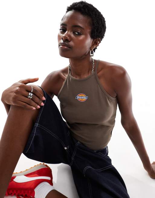 Dickies - Chain Lake - Canotta marrone con - In esclusiva per ASOS