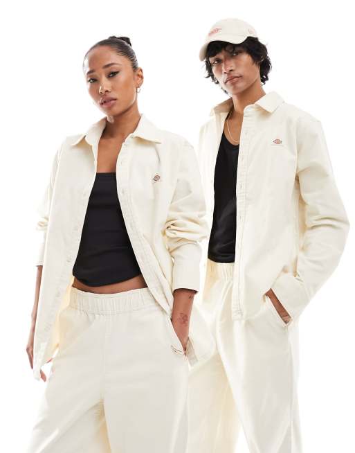 Dickies - Chase City - Camicia color crema in velluto a coste