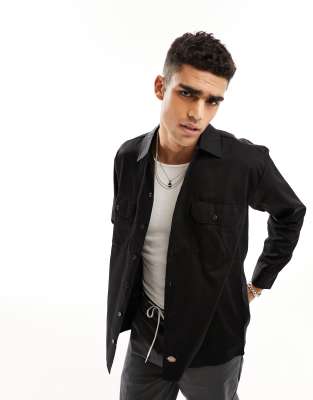 Dickies long sleeve utility work shirt in black - ASOS Price Checker