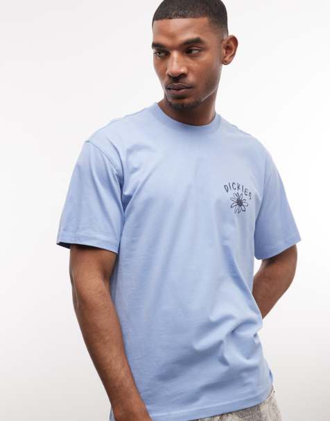 Dickies - Cherry Fork - Blå T-shirt med print på ryggen - Kun hos ASOS - view 1