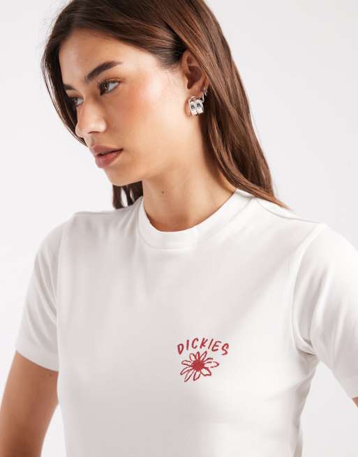 Dickies - Cherry Fork - Hvid baby-T-shirt med rygprint - Kun hos ASOS, 2 af 4
