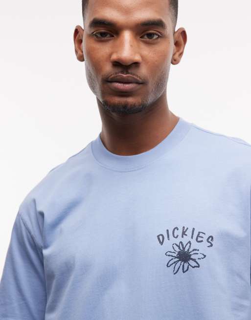 Dickies – Cherry Fork – Niebieski T-shirt z nadrukiem na plecach – tylko w ASOS, 4 z 5